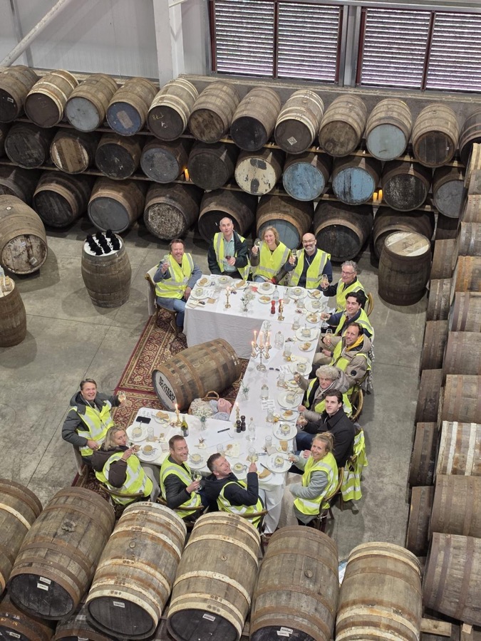 The Cask Room at Glenrothes, set up for a tasting
